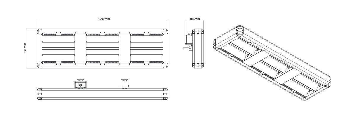 18kW Industrial Infrared Dimensions